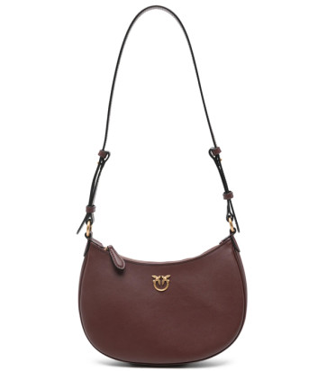 Сумка на плече PINKO Half Moon Mini 102790 у гладкій шкірі бордова