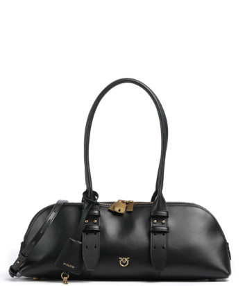 Горизонтальна шкіряна сумка PINKO 106169 A0QO чорна