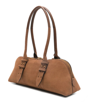 Горизонтальная замшевая сумка PINKO 106169 A2JH коричневая