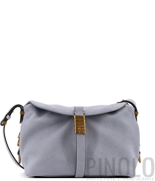 Сумка через плечо из замши PINKO 105895 A0F6 голубая