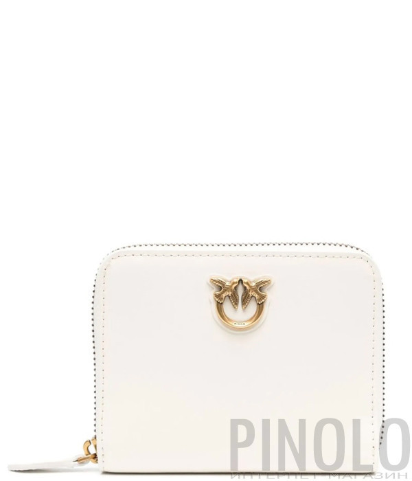 Гаманець на блискавці PINKO 100249 A0F1 у гладкій шкірі білий