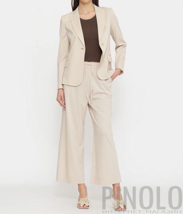 Костюм пиджак и брюки WEEKEND Max Mara WKDCARBONE-WKDMODICO бежевый