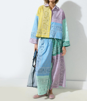 Костюм сорочка та штани WEEKEND Max Mara WKDLAMPONE-WKDPEPE кольоровий принт