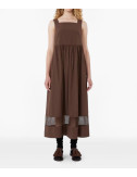 Довга сукня WEEKEND Max Mara WKDGOLA з мереживними вставками по низу коричнева
