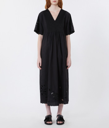 Довга сукня WEEKEND Max Mara WKDTARTUFO оздоблена вишивкою чорна