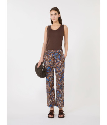 Топ из эластичного хлопка WEEKEND Max Mara WKDMULTIC шоколадный