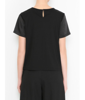 Атласная футболка прямого кроя WEEKEND Max Mara WKDZONA черная