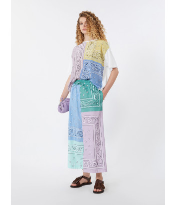 Укороченные брюки свободного кроя WEEKEND Max Mara WKDPEPE цветной принт