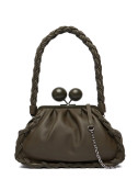 Середня сумка Pasticcino WEEKEND Max Mara WKALECITO зі шкіри наппа колір хакі