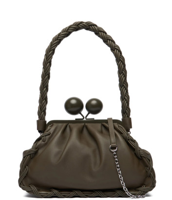 Середня сумка Pasticcino WEEKEND Max Mara WKALECITO зі шкіри наппа колір хакі