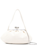 Мягкая кожаная сумка WEEKEND Max Mara CUBICO Pasticcino Bag Medium белая