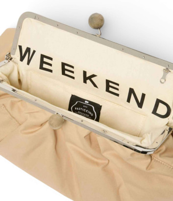 Большая сумка Pasticcino WEEKEND Max Mara WKAPIO из нейлона габардина бежевая