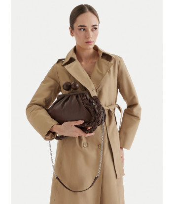 Средняя сумка Pasticcino WEEKEND Max Mara WKALECITO из кожи наппа коричневая