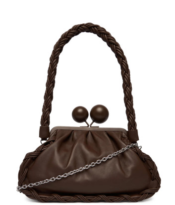 Средняя сумка Pasticcino WEEKEND Max Mara WKALECITO из кожи наппа коричневая