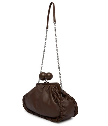 Средняя сумка Pasticcino WEEKEND Max Mara WKALECITO из кожи наппа коричневая