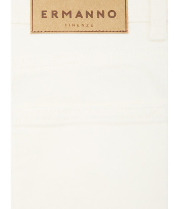 Расклешенные джинсы ERMANNO FIRENZE D48EP067REI4 с кружевными элементами молочные