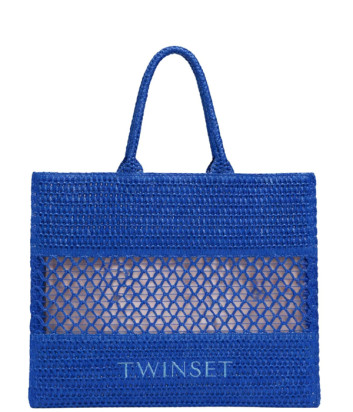 Сумка выполнена из текстиля TWINSET 261LM8ACC синяя