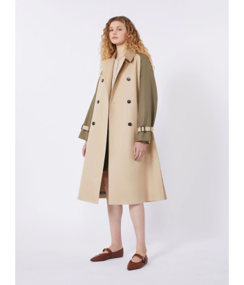 Двустороннее пальто-тренч миди WEEKEND Max Mara WKDCANASTA оливково-бежевый