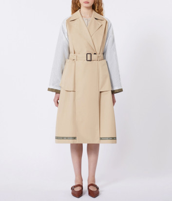Двустороннее пальто-тренч миди WEEKEND Max Mara WKDCANASTA оливково-бежевый