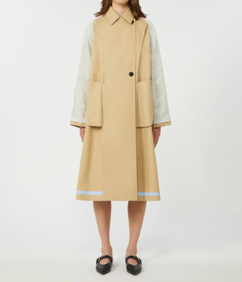 Двустороннее пальто-тренч миди WEEKEND Max Mara WKDCANASTA бежевое