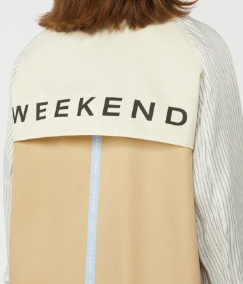 Двустороннее пальто-тренч миди WEEKEND Max Mara WKDCANASTA бежевое