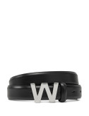 Шкіряний пояс WEEKEND Max Mara AWEST із фірмовою пряжкою чорний