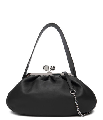 Кожаная сумка WEEKEND Max Mara CUBICO Pasticcino Bag Medium черная