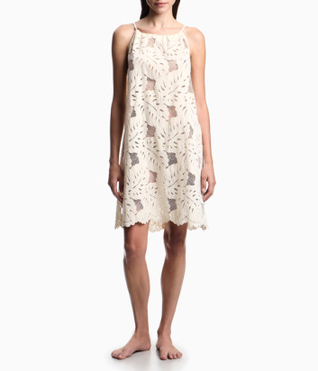 Пляжное платье с кружевным узором EMPORIO ARMANI EW004090 AF20798 белое