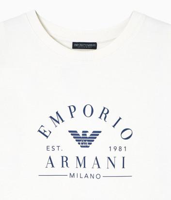 Толстовка без рукавов EMPORIO ARMANI EW003004 AF19031 с лого белая