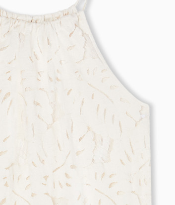 Пляжное платье с кружевным узором EMPORIO ARMANI EW004090 AF20798 белое