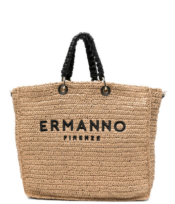 Велика плетена сумка ERMANNO FIRENZE 12402082 бежева