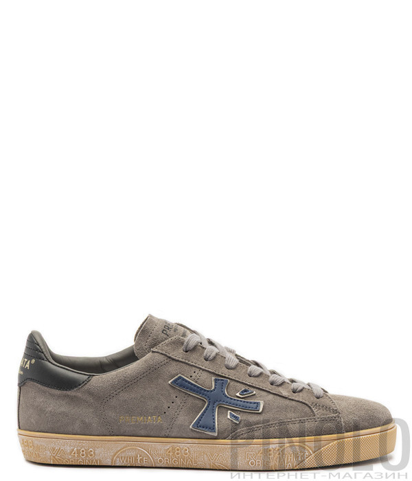 Мужские кроссовки PREMIATA STEVEN 8475 серо-бежевые