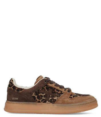 Кожаные кроссовки PREMIATA QUINND 8643 с леопардовым принтом