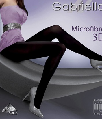 Колготки Gabriella Microfibre 3D 50 den без трусиковой части черные