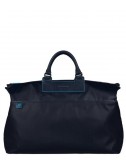 Дорожная сумка Piquadro Aki BV2983AK_BLU с плечевым ремнем синяя