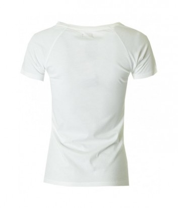 Хлопковая футболка Emporio Armani белая с серебряным логотипом