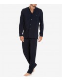 Роскошная мужская пижама Emporio Armani рубашка и штаны темно-синяя