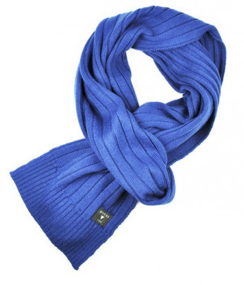Теплый мужской шарф Guess королевско-синего цвета