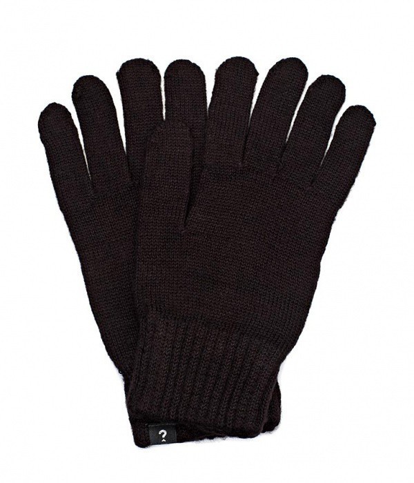 Теплые мужские перчатки Guess черные