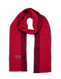 Теплый мужской шарф Gian Franco Ferre с полосатым принтом красный