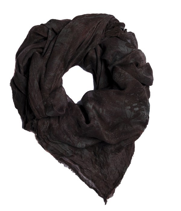 Женский платок 813 Ottotredici с нежным узором шоколадного цвета