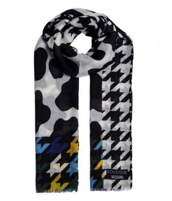 Женский шарф Moschino Boutique MS-007 комбинированный бирюзовый