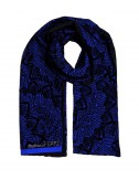 Женский шарф Gian Franco Ferre с кружевным принтом сине-черный