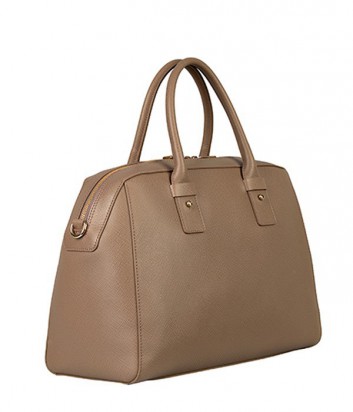 Кожаная сумка Furla Allegra 809091 большая серо-коричневая