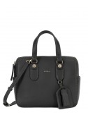 Женская сумка Furla Emma 870067 из мягкой текстурной кожи черная