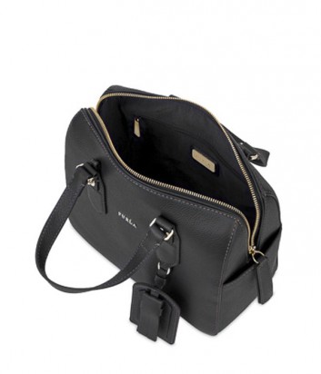 Женская сумка Furla Emma 870067 из мягкой текстурной кожи черная