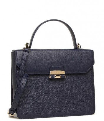 Средняя сумка Furla Chiara 852639 из текстурной кожи темно-синяя