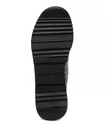 Кожаные кроссовки Michael Kors Allie с текстильными вставками черные