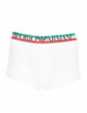 Боксеры Emporio Armani белые резинка с расцветкой в виде флага Италии