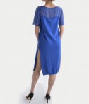 Платье Twin Set с разрезом синее